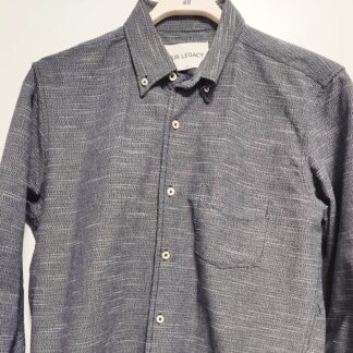 Our Legacy Men's Size 49 16" Gray Button long Sleeve Shirt