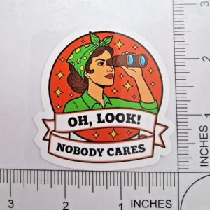 Nobody Cares Funny Humor Meme Waterproof Vinyl Decal Logo Sticker