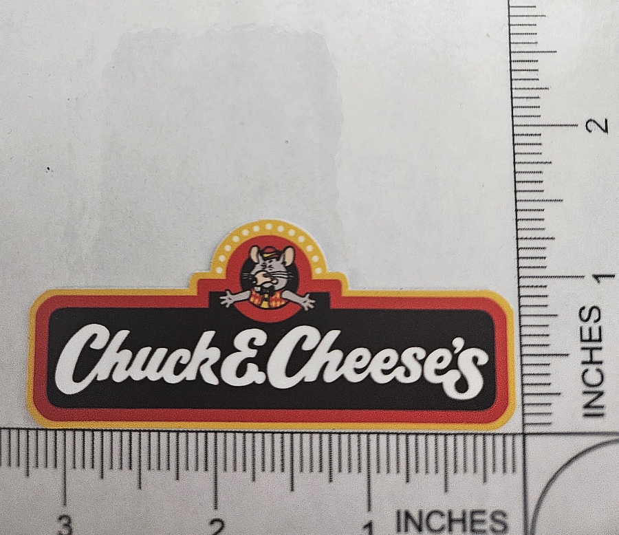 Chuck E Cheese's Retro Logo Waterproof Vinyl Decal Sticker 3.25"x1.5"