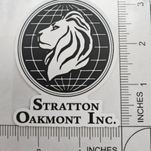 Stratton Oakmont Jordan Belfort Logo Decal Sticker 3.25"x2.5" The Wolf of Wall Street