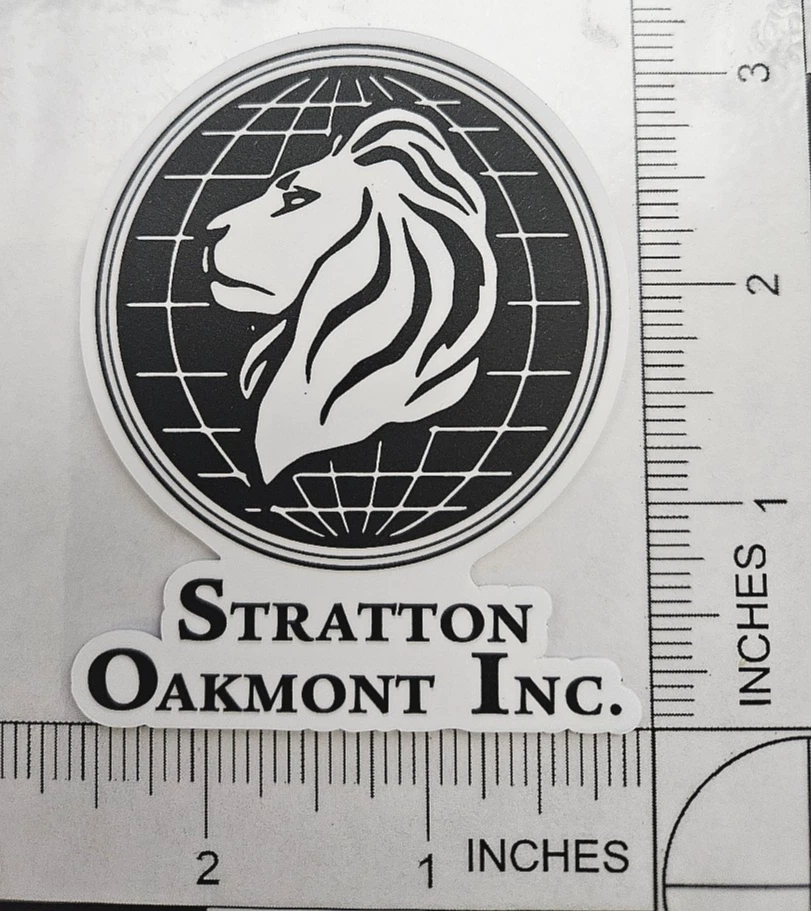 Stratton Oakmont Jordan Belfort Logo Decal Sticker 3.25"x2.5" The Wolf of Wall Street