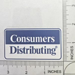 Consumers Distributing Retro 80s 90s Logo Waterproof Vinyl Decal Sticker 3"x1.75"