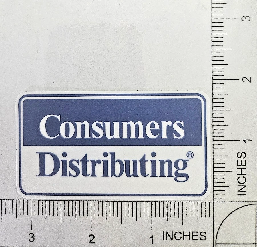 Consumers Distributing Retro 80s 90s Logo Waterproof Vinyl Decal Sticker 3"x1.75"